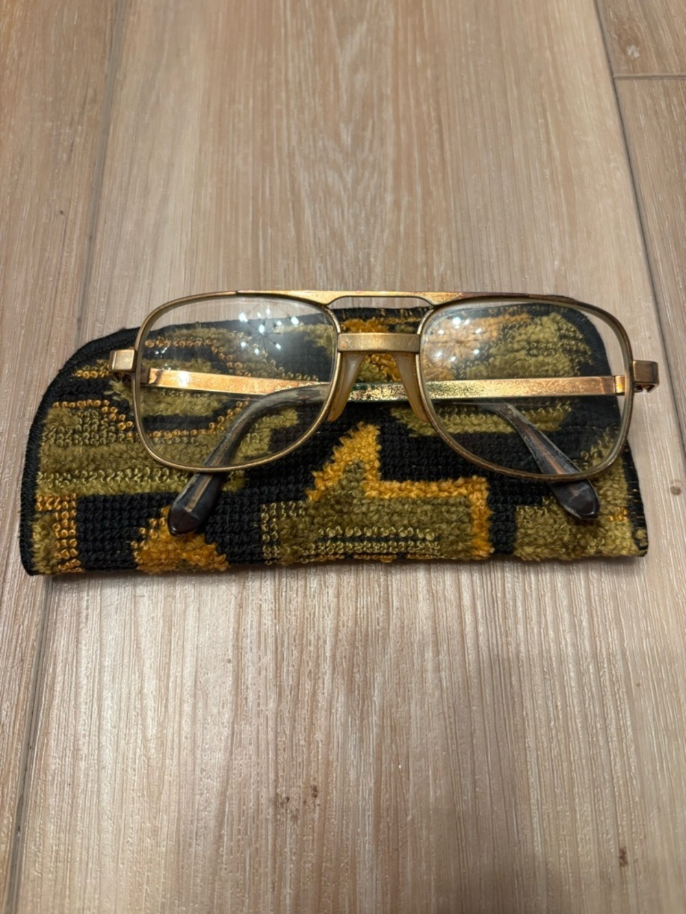 Vintage Univis USA Gold
Tone Aviator Eyeglass
Frames 150mm
